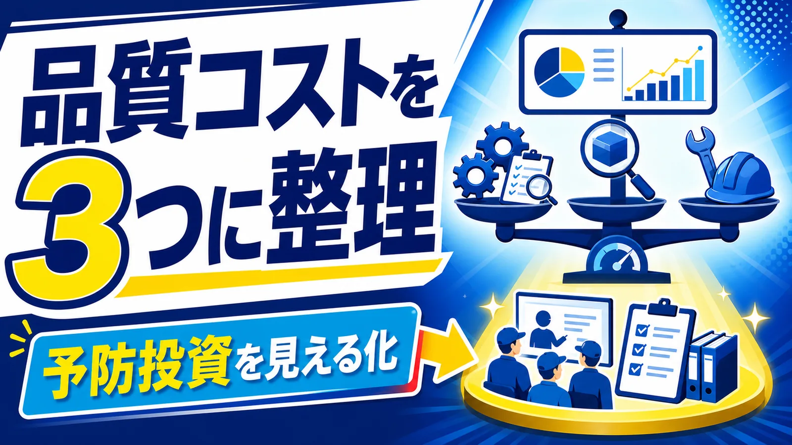 品質コストを3つに整理 予防投資を見える化