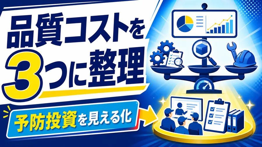 品質コストを3つに整理 予防投資を見える化
