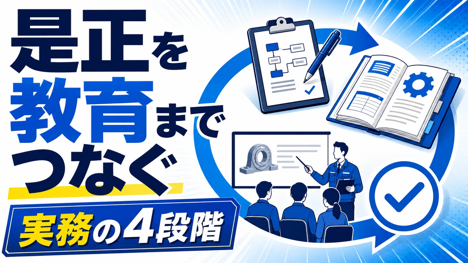 是正を教育までつなぐ 実務の4段階