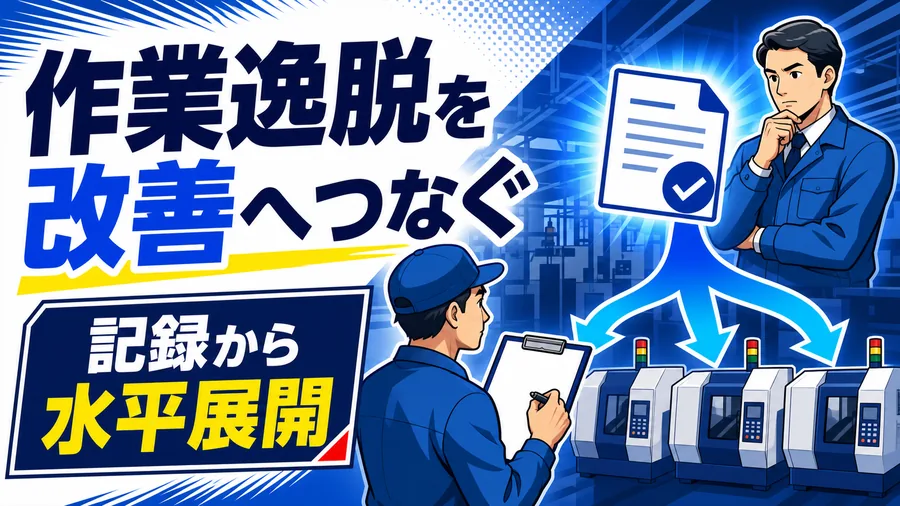 作業逸脱を改善へつなぐ 記録から水平展開