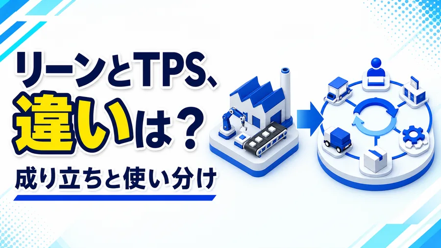 トヨタ生産方式とリーン生産方式の成り立ちと使われる場面を対比した図解