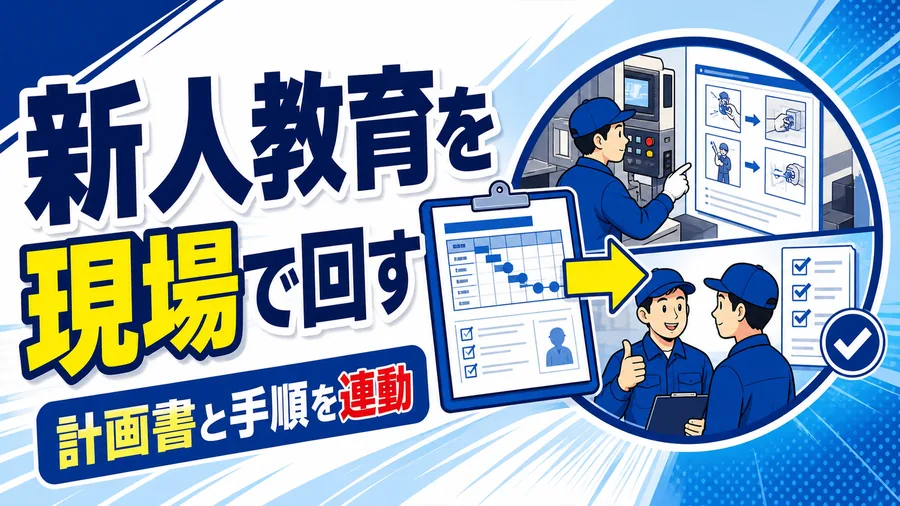 新人教育を現場で回す 計画書と手順を連動