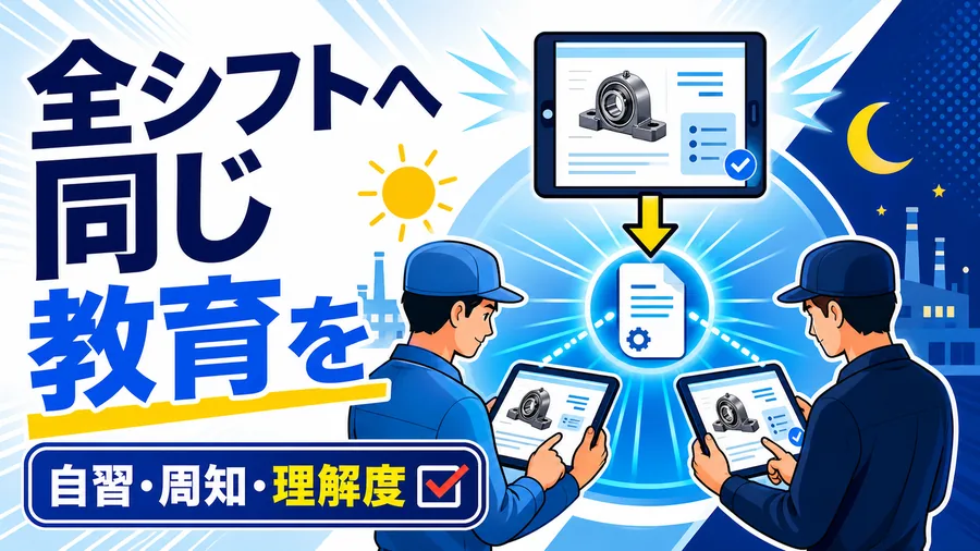 全シフトへ同じ教育を 自習・周知・理解度
