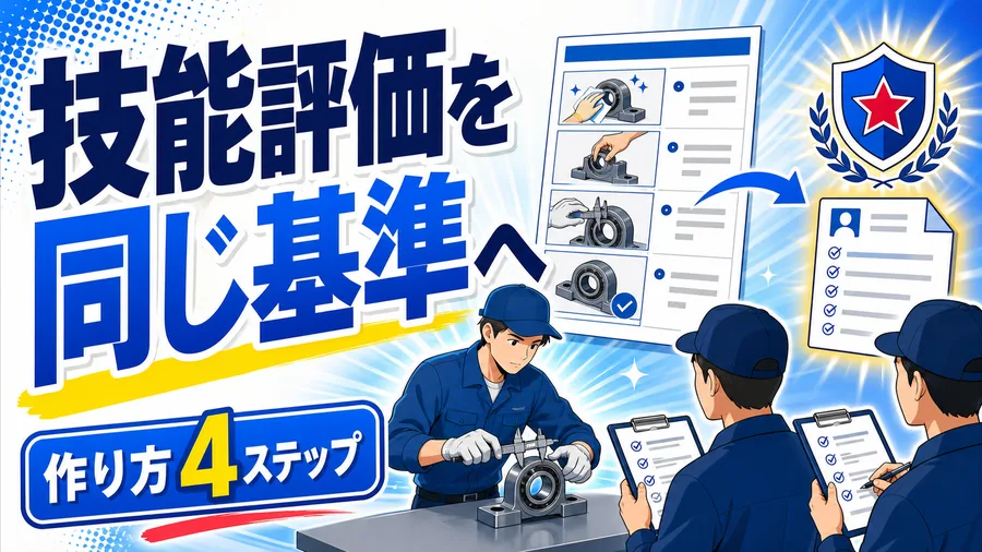 技能評価を同じ基準へ 作り方4ステップ