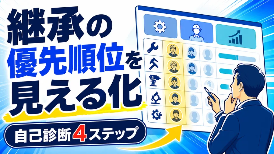 継承の優先順位を見える化 自己診断4ステップ