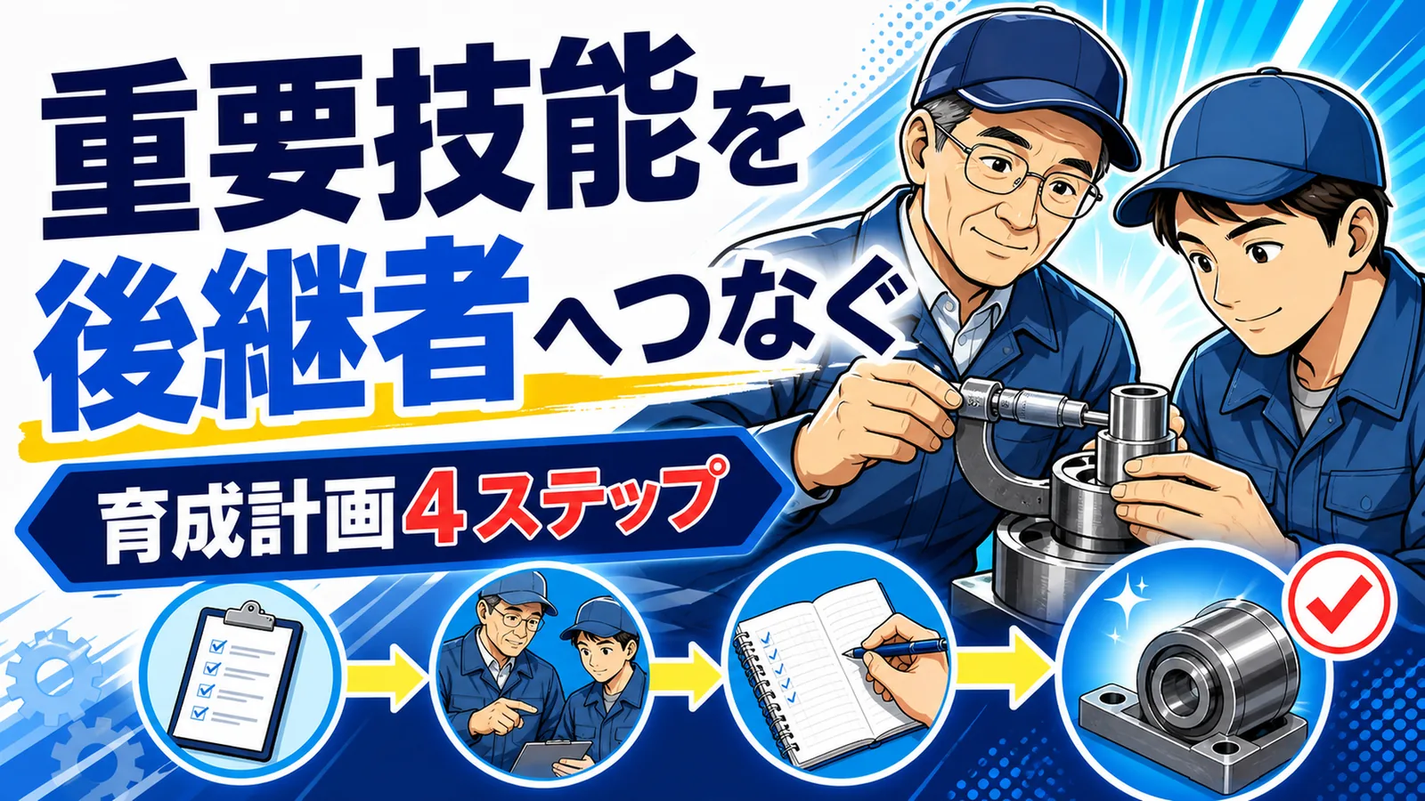 重要技能を後継者へつなぐ 育成計画4ステップ
