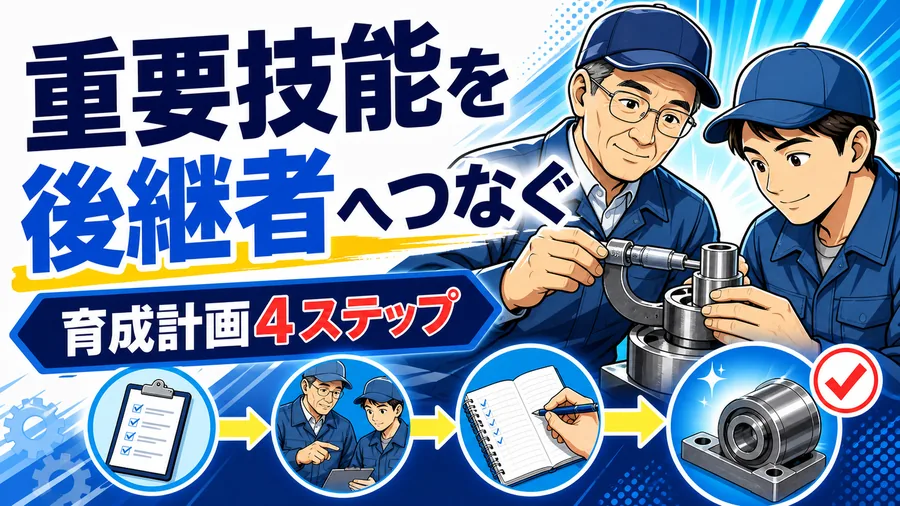 重要技能を後継者へつなぐ 育成計画4ステップ