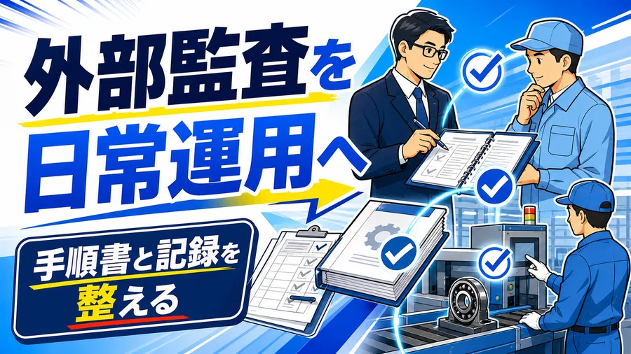 外部監査を日常運用へ 手順書と記録を整える