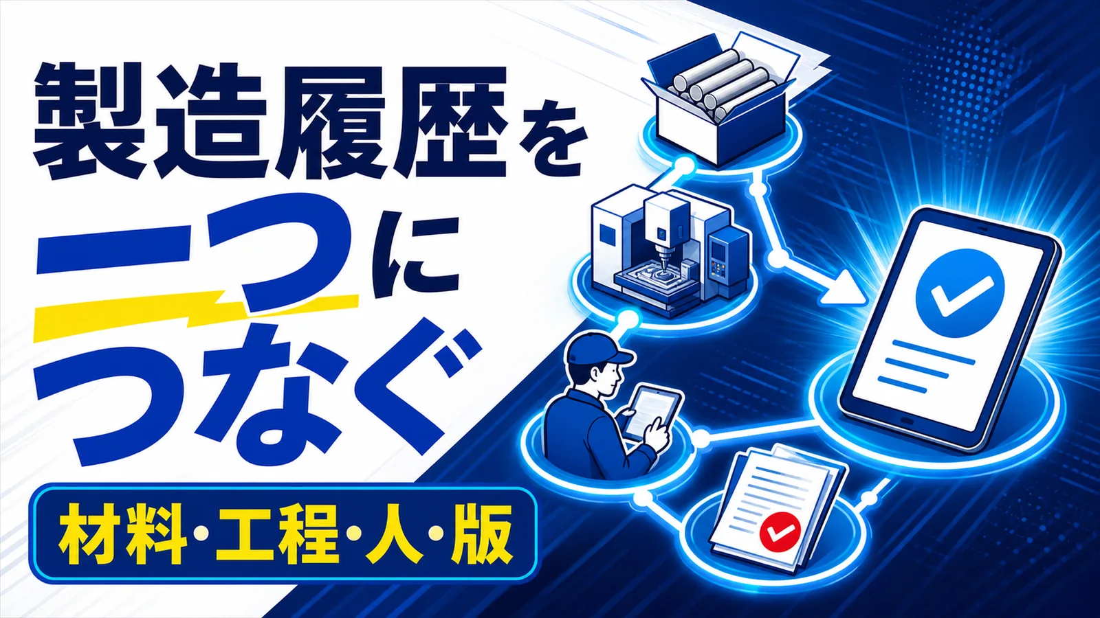 製造履歴を一つにつなぐ 材料・工程・人・版