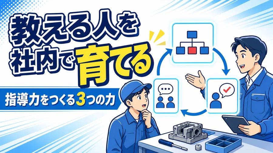 作業を教えられる単位に分解し、理解度を確認しながらフィードバックする指導の流れの図解