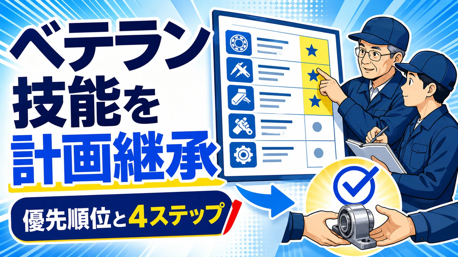 ベテラン技能を計画継承 優先順位と4ステップ