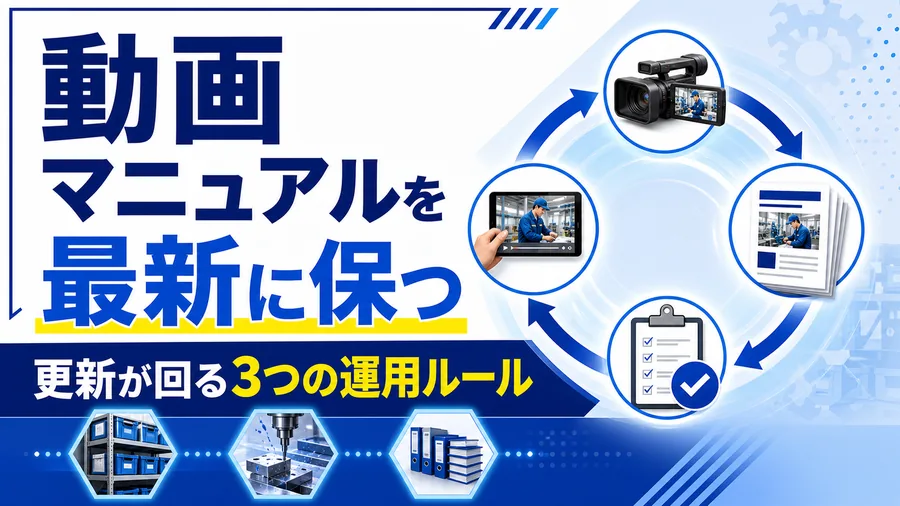 動画マニュアルの棚卸しと改訂を回す運用サイクルの図解