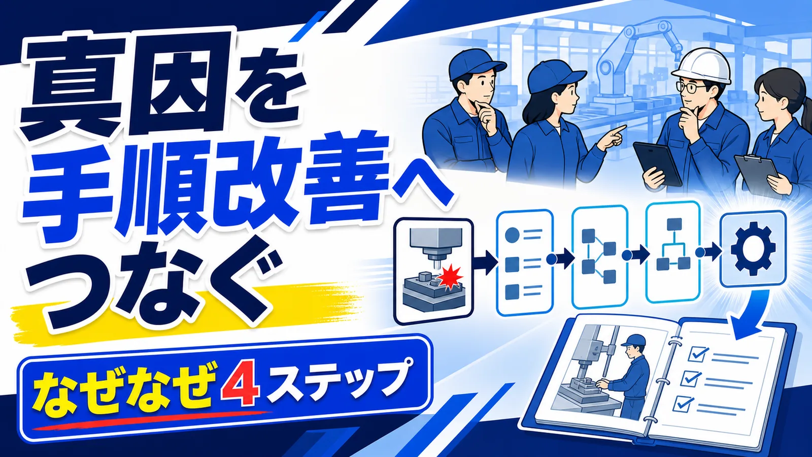 真因を手順改善へつなぐ なぜなぜ4ステップ