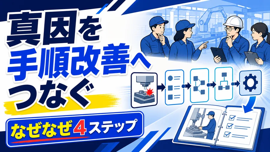 真因を手順改善へつなぐ なぜなぜ4ステップ